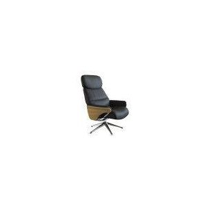 FLEXLUX Relaxfauteuil Relaxchairs Aarhus Relaxfunctie & verstelling van hoofdsteun en rugleuning, armleuningen Eiken, aluminium voet, M