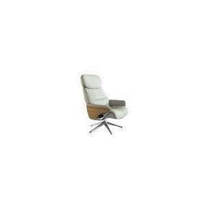 FLEXLUX Relaxfauteuil Relaxchairs Aarhus Relaxfunctie & verstelling van hoofdsteun en rugleuning, armleuningen Eiken, aluminium voet, M