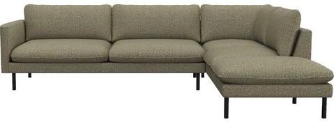 FLEXLUX Ecksofa "Bolzano, elegant und bequem, L-Form", Sitzaufbau mit Kaltschaum & Stahl-Wellen, lose Sitz -& Rückenkissen