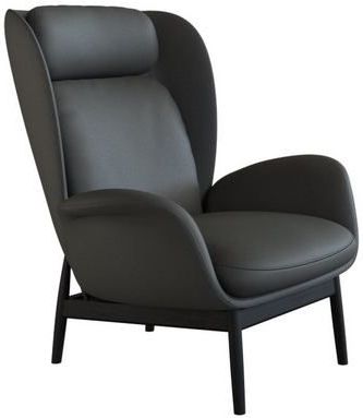 FLEXLUX Ohrensessel "Padova", Stil & Komfort, organische Form, Ledenstütze integriert, Fuß schwarz