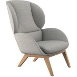 FLEXLUX Ohrensessel "Adria", Stil & Komfort, organische Form, Fuß Eiche