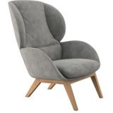 FLEXLUX Ohrensessel "Adria", Stil & Komfort, organische Form, Fuß Eiche