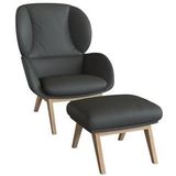 FLEXLUX Ohrensessel "Adria", Stil & Komfort, organische Form, Fuß Eiche
