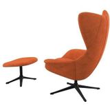 FLEXLUX Ohrensessel "Stilo Relaxsessel, TV-Sessel", Solitär, Stil-Ikone, drehbar, Fuß schwarz