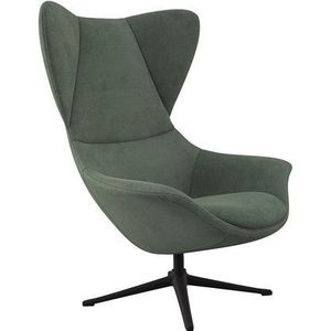 FLEXLUX Oorfauteuil Stilo relaxstoel, TV-stoel Solitaire, stijlicoon, draaibaar, zwarte poot