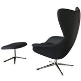 FLEXLUX Ohrensessel "Stilo Relaxsessel, TV-Sessel", Solitär, Stil-Ikone, drehbar, Fuß Aluminium