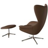 FLEXLUX Ohrensessel "Stilo Relaxsessel, TV-Sessel", Solitär, Stil-Ikone, drehbar, Fuß Aluminium