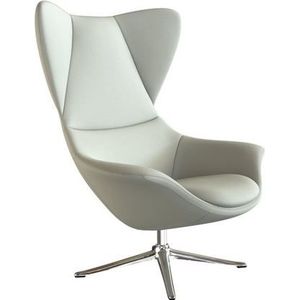 FLEXLUX Oorfauteuil Stilo Solitaire, stijlicoon, draaibaar, aluminium basis