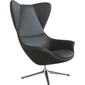 FLEXLUX Ohrensessel "Stilo Relaxsessel, TV-Sessel", Solitär, Stil-Ikone, drehbar, Fuß Aluminium