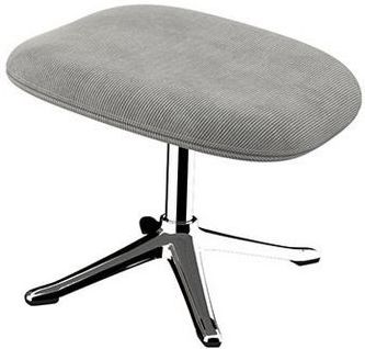 FLEXLUX Polsterhocker "Stilo Fußstütze, für Beinauflage zur besseren Entspannung,", Fuß Aluminium, Fußhocker für Drehsessel