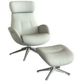 FLEXLUX Relaxsessel "Elegant, Funktionsessel, Polstersessel, Armlehnen-, TV-Fernsehsessel,", Premium Komfort, Rücken- und Kopfteilverstellung, Drehbar, Fuß Alu