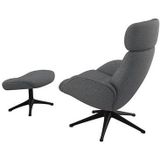 FLEXLUX Relaxsessel "Relaxchairs Elegant", Premium Komfort, Rücken- & Kopfteilverstellung, drehbar, Fuß schwarz