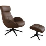 FLEXLUX Relaxsessel "Relaxchairs Elegant", Premium Komfort, Rücken- & Kopfteilverstellung, drehbar, Fuß schwarz