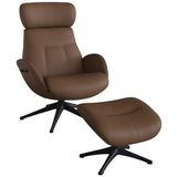 FLEXLUX Relaxsessel "Relaxchairs Elegant", Premium Komfort, Rücken- & Kopfteilverstellung, drehbar, Fuß schwarz