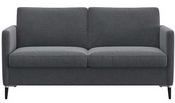 FLEXLUX 2-Sitzer "Fiore, super Sitzkomfort durch Kaltschaum im Sitz", schmale Armlehnen, Füße Alu+schwarz