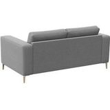 FLEXLUX 2-Sitzer »Fiore Designsofa, bequem und komfortabel durch hochwertigen Sitzaufbau«, breite Armlehnen, Kaltschaum, Füße Alu+ Eiche