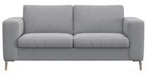 FLEXLUX 2-Sitzer »Fiore Designsofa, bequem und komfortabel durch hochwertigen Sitzaufbau«, breite Armlehnen, Kaltschaum, Füße Alu+ Eiche