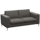 FLEXLUX 2-Sitzer »Fiore Designsofa, bequem und komfortabel durch hochwertigen Sitzaufbau«, breite Armlehnen, Kaltschaum, Füße Alu+ Eiche