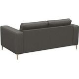 FLEXLUX 2-Sitzer »Fiore Designsofa, bequem und komfortabel durch hochwertigen Sitzaufbau«, breite Armlehnen, Kaltschaum, Füße Alu+ Eiche