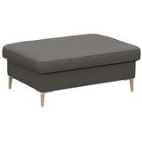 FLEXLUX Pouf "Fiore", Kaltschaum, Füße Alu+ Eiche