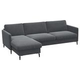 FLEXLUX Ecksofa »Fiore, L-Form«, schmale Armlehnen, Kaltschaum, Füße Alu+schwarz