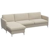 FLEXLUX Ecksofa »Fiore, L-Form, bequem und komfortabel durch hochwertigem Sitzaufbau«, schmale Armlehnen, Kaltschaum, Füße Alu