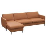 FLEXLUX Ecksofa »Fiore, L-Form, bequem und komfortabel durch hochwertigem Sitzaufbau«, schmale Armlehnen, Kaltschaum, Füße Alu