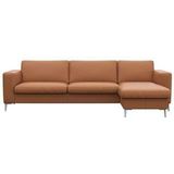 FLEXLUX Ecksofa »Fiore, super Sitzkomfort durch Kaltschaum im Sitz, L-Form«, breite Armlehnen, Kaltschaum, Füße Alu
