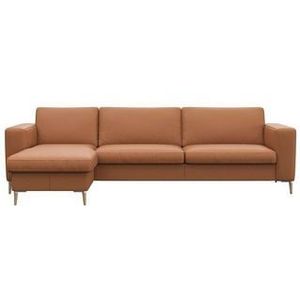 FLEXLUX Ecksofa "Fiore, Sitzaufbau mit hochwertigem Kaltschaum für mehr Sitzkomfort", breite Armlehnen, L-Form, Füße Alu+ Eiche