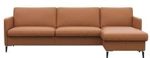 FLEXLUX Ecksofa »Fiore, super Sitzkomfort durch Kaltschaum im Sitz, L-Form«, schmale Armlehnen, Füße Alu+schwarz