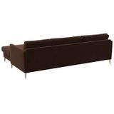 FLEXLUX Ecksofa »Fiore, super Sitzkomfort durch Kaltschaum im Sitz, L-Form«, schmale Armlehnen, Füße Alu+ Eiche