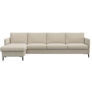 FLEXLUX Ecksofa »Fiore, L-Form«, schmale Armlehnen, Kaltschaum, Füße Alu+schwarz