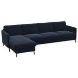 FLEXLUX Ecksofa »Fiore, L-Form«, schmale Armlehnen, Kaltschaum, Füße Alu+schwarz
