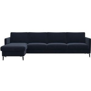 Hoekbank - Royal Blue - Zwart - 280 cm Breedte - 159 cm Diepte - 85 cm Hoogte