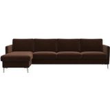 FLEXLUX Ecksofa »Fiore, super Sitzkomfort durch Kaltschaum im Sitz, L-Form«, schmale Armlehnen, Füße Alu