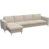 FLEXLUX Ecksofa »Fiore, super Sitzkomfort durch Kaltschaum im Sitz, L-Form«, breite Armlehnen, Füße Alu