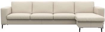 FLEXLUX Ecksofa »Fiore, super Sitzkomfort durch Kaltschaum im Sitz, L-Form«, breite Armlehnen, Füße Alu+schwarz