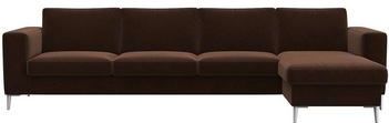 FLEXLUX Ecksofa "Fiore, super Sitzkomfort durch Kaltschaum im Sitz, L-Form", breite Armlehnen, Füße Alu