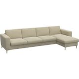 FLEXLUX Ecksofa »Fiore, super Sitzkomfort durch Kaltschaum im Sitz, L-Form«, breite Armlehnen, Füße Alu+ Eiche