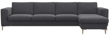FLEXLUX Ecksofa "Fiore, super Sitzkomfort durch Kaltschaum im Sitz, L-Form", breite Armlehnen, Füße Alu+ Eiche