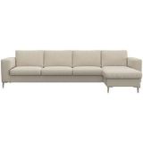 FLEXLUX Ecksofa »Fiore, super Sitzkomfort durch Kaltschaum im Sitz, L-Form«, breite Armlehnen, Füße Alu+ Eiche