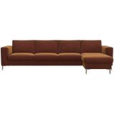 FLEXLUX Ecksofa »Fiore, super Sitzkomfort durch Kaltschaum im Sitz, L-Form«, breite Armlehnen, Füße Alu+ Eiche