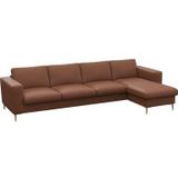 FLEXLUX Ecksofa »Fiore, super Sitzkomfort durch Kaltschaum im Sitz, L-Form«, breite Armlehnen, Füße Alu+ Eiche