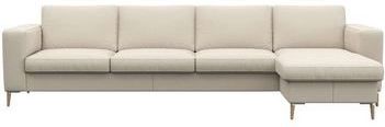 FLEXLUX Ecksofa "Fiore, super Sitzkomfort durch Kaltschaum im Sitz, L-Form", breite Armlehnen, Füße Alu+ Eiche