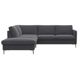 FLEXLUX Ecksofa »Fiore, L-Form, super bequem durch Kaltschaum im Sitz«, schmale Armlehnen, Füße Alu/Eiche, B/T 234/225 cm
