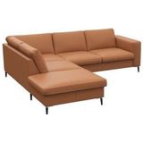 FLEXLUX Ecksofa »Fiore, L-Form«, breite Armlehnen, F�üße Alu/schwarz, B/T 241/225 cm, Kaltschaum im Sitz