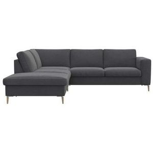 FLEXLUX Ecksofa »Fiore, L-Form«, breite Armlehnen, Füße Alu/Eiche, B/T 241/225 cm, Kaltschaum im Sitz