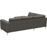 FLEXLUX Ecksofa »Fiore, L-Form«, breite Armlehnen, Füße Alu/Eiche, B/T 241/225 cm, Kaltschaum im Sitz