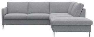 FLEXLUX Ecksofa »Fiore, L-Form«, schmale Armlehnen, Füße alufarben, B/T 234/225 cm, Kaltschaum im Sitz