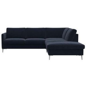Hoekbank - Royal Blue - Aluminiumkleur - 234x225x85 cm